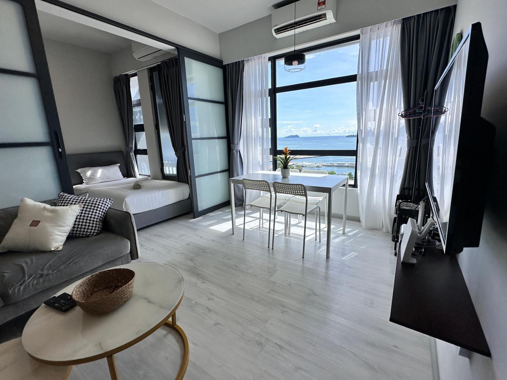 Jq1 Sea & Pool Or City View Wifi I Washing Machine For Some Units I Cuckoo Water Jesselton Quay By R2 亞庇 外观 照片