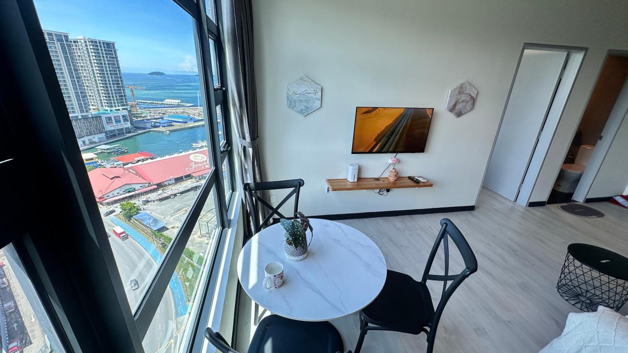 Jq1 Sea & Pool Or City View Wifi I Washing Machine For Some Units I Cuckoo Water Jesselton Quay By R2 亞庇 外观 照片