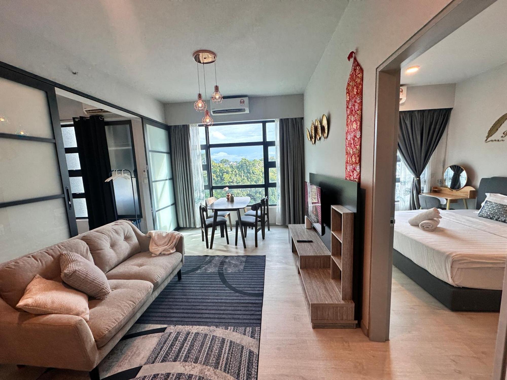 Jq1 Sea & Pool Or City View Wifi I Washing Machine For Some Units I Cuckoo Water Jesselton Quay By R2 亞庇 外观 照片