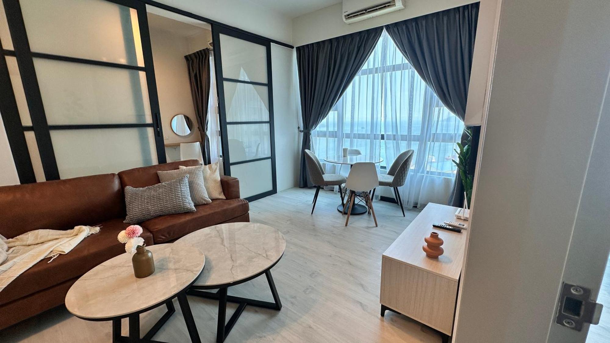 Jq1 Sea & Pool Or City View Wifi I Washing Machine For Some Units I Cuckoo Water Jesselton Quay By R2 亞庇 外观 照片